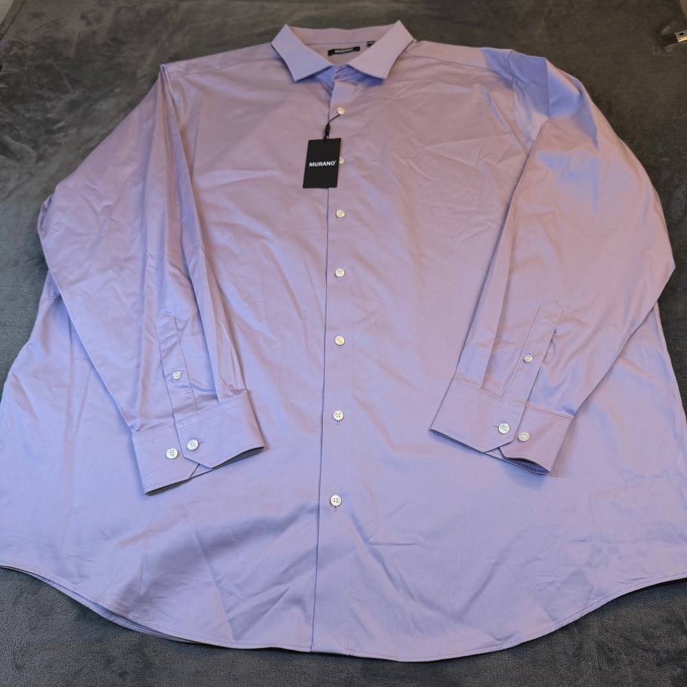 Murano Liquid Luxury Dress Shirt Mens 4XT Lavender Stretch Long Sleeve Tall NWT - Picture 3 of 10